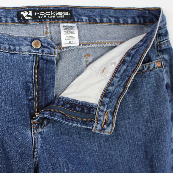 Rockies Womens 20R Jeans Slim Low Rise Jeans Straight Leg Western Rodeo Flaw - Picture 5 of 11